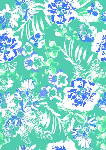 695475-时尚简单黑白花20160825-C