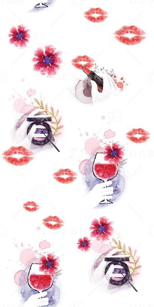 嘴唇印花华亿平台图片