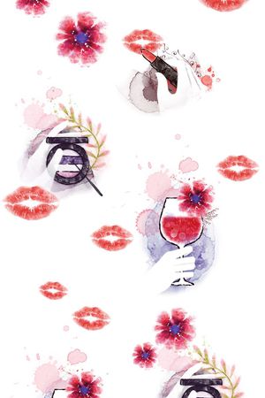 嘴唇印花华亿平台图片