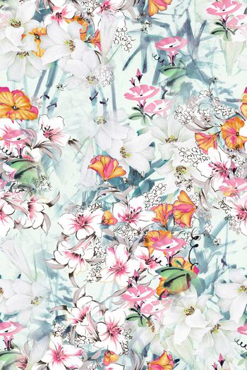 碎花印花华亿平台图片