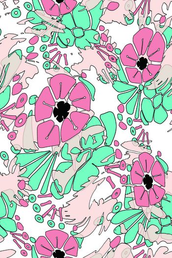 花卉印花华亿平台图片