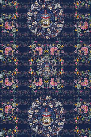 条纹混搭印花华亿平台图片