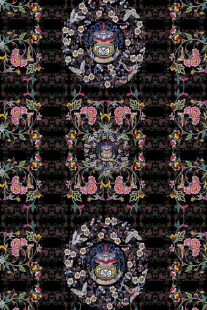 条纹混搭印花华亿平台图片