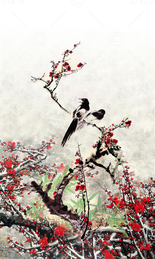 梅花印花华亿平台图片