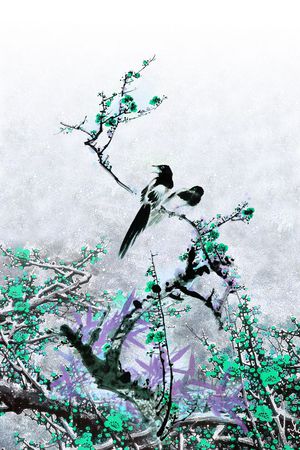 梅花印花华亿平台图片