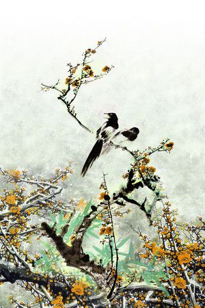 梅花印花华亿平台图片