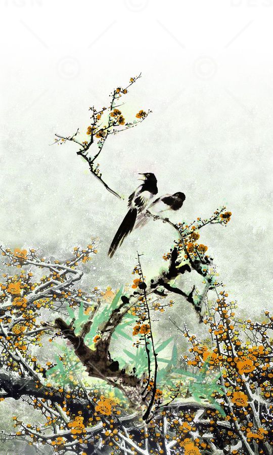 梅花印花华亿平台图片