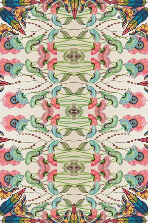 民族花纹印花华亿平台图片