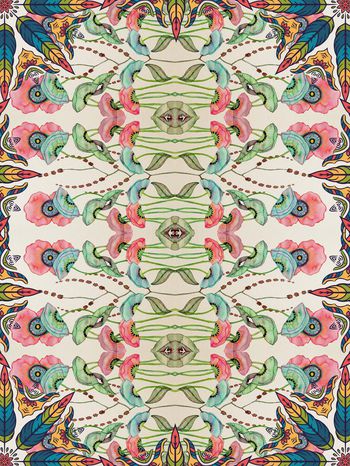 民族花纹印花华亿平台图片