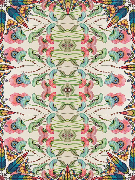 民族花纹印花华亿平台图片