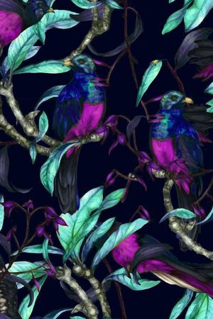 鸟印花华亿平台图片