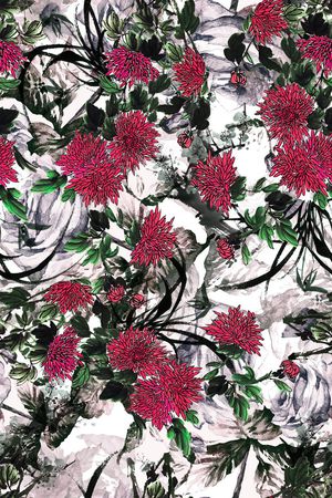 手绘印花华亿平台图片