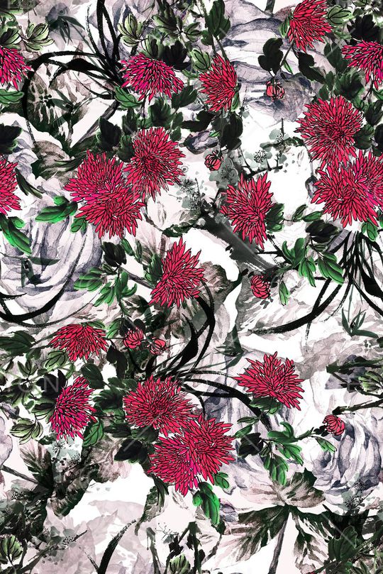 手绘印花华亿平台图片