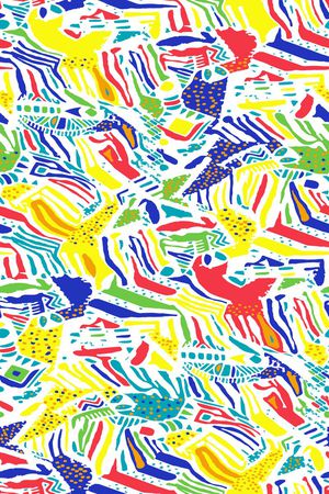 抽象彩色花纹印花华亿平台图片