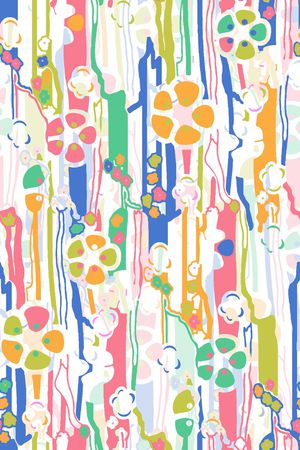 抽象彩色花纹印花华亿平台图片