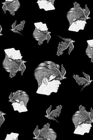 人头人像印花华亿平台图片