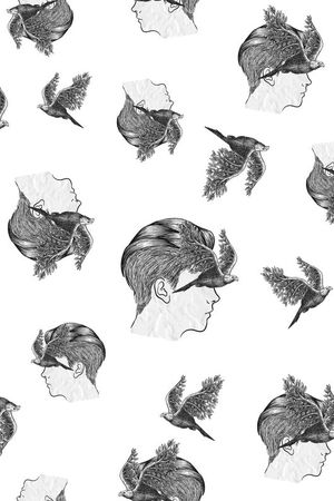 人头人像印花华亿平台图片