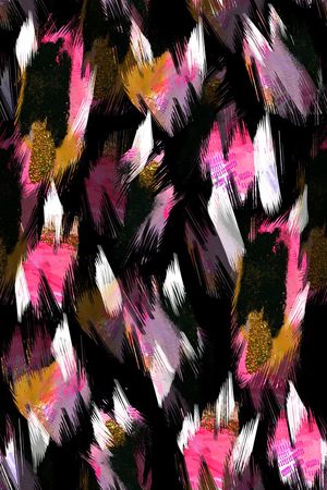 抽象手绘满版动物纹印花华亿平台图片