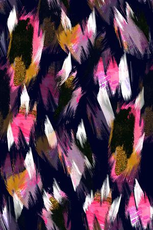 抽象手绘满版动物纹印花华亿平台图片