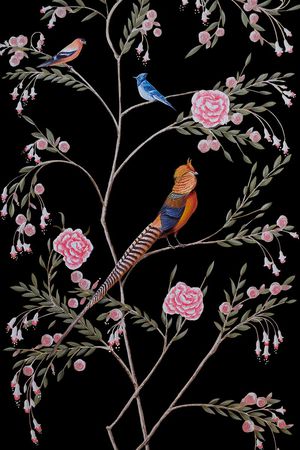 飞鸟印花华亿平台图片