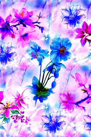 花卉印花华亿平台图片