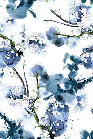 水墨印花华亿平台图片