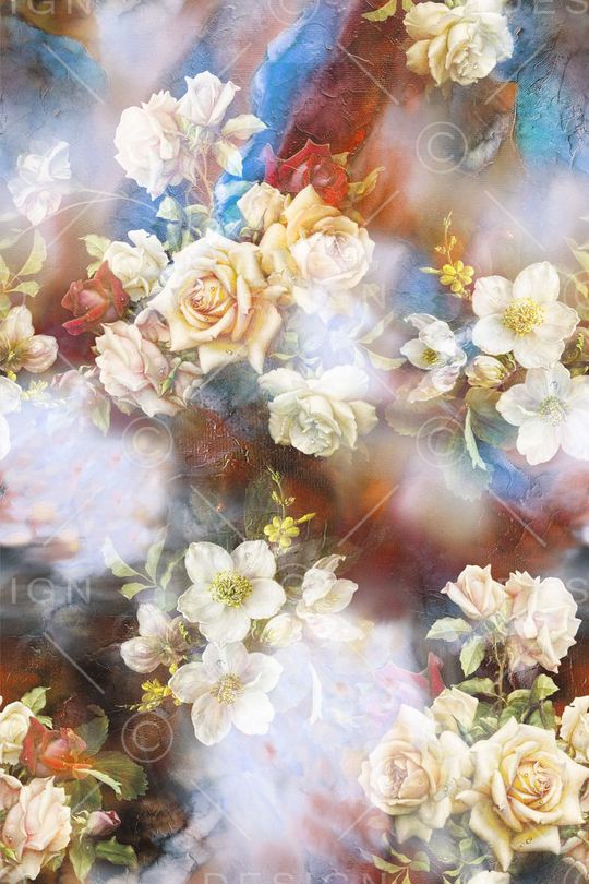 花卉印花华亿平台图片