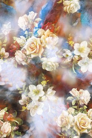 花卉印花华亿平台图片