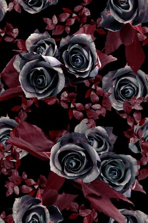 玫瑰花印花华亿平台图片