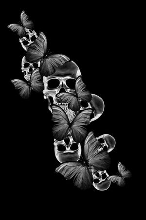 骷髅头印花华亿平台图片