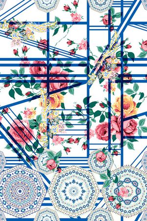 几何印花印花华亿平台图片