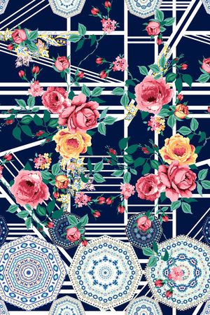 几何印花印花华亿平台图片