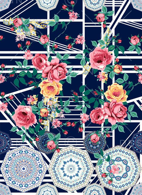 几何印花印花华亿平台图片