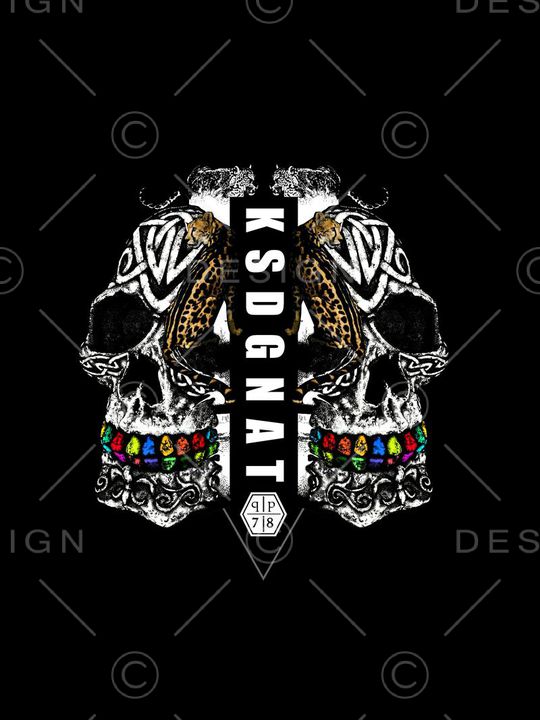 骷髅头印花华亿平台图片