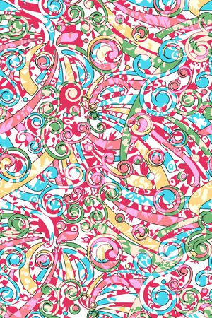 手绘矢量色块花纹印花华亿平台图片