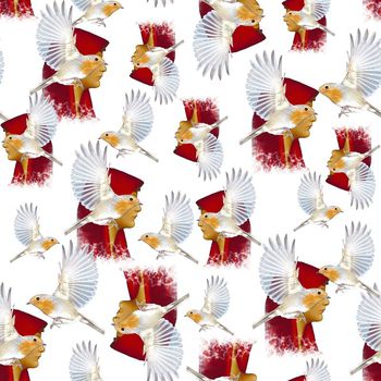 696826-人像鸟2白