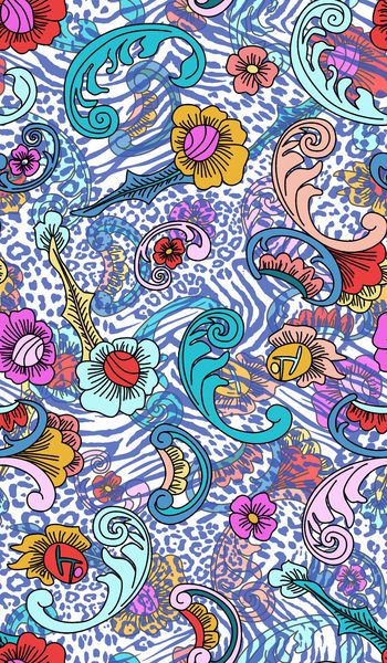 696857-彩色花纹 豹纹斑马纹底纹--2