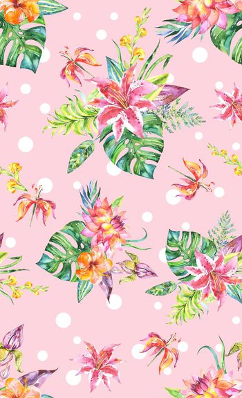 696867-水彩波点花卉-c