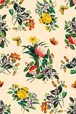 清新花卉印花华亿平台图片