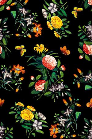 清新花卉印花华亿平台图片