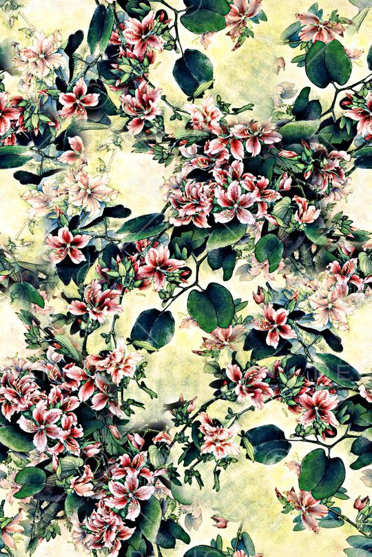 手绘中国风风水墨画数码印花印花华亿平台图片