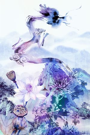 荷花印花华亿平台图片