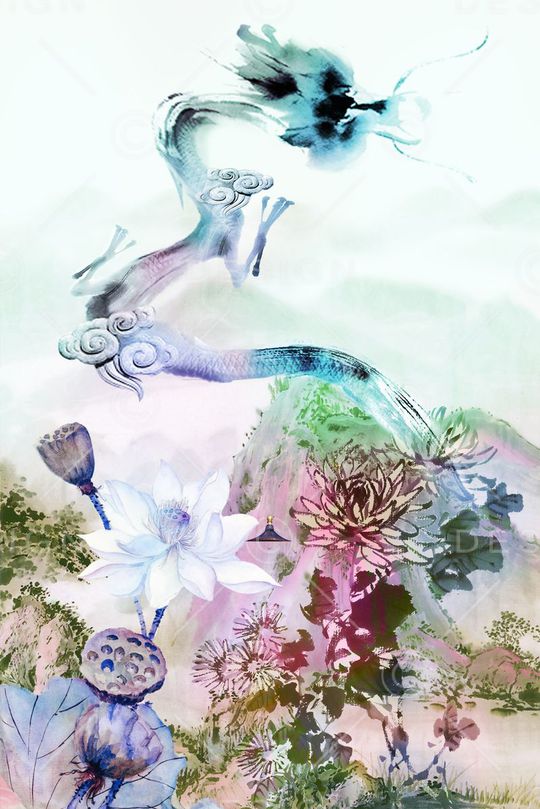 荷花印花华亿平台图片