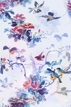 中国风印花华亿平台图片