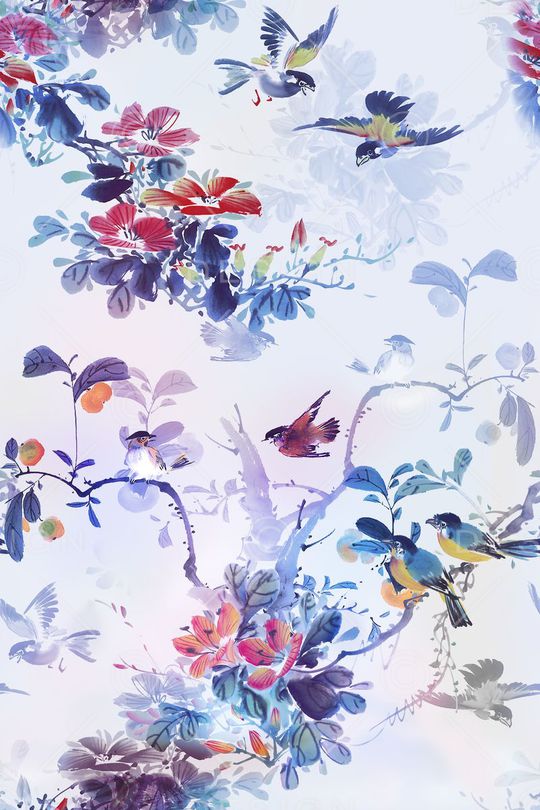 中国风印花华亿平台图片