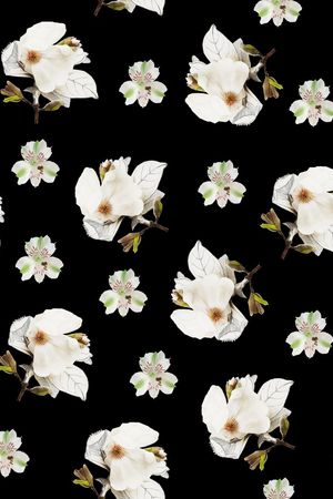 艺术花卉印花华亿平台图片