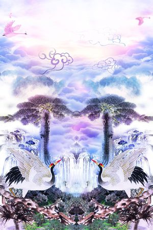 中国风印花华亿平台图片