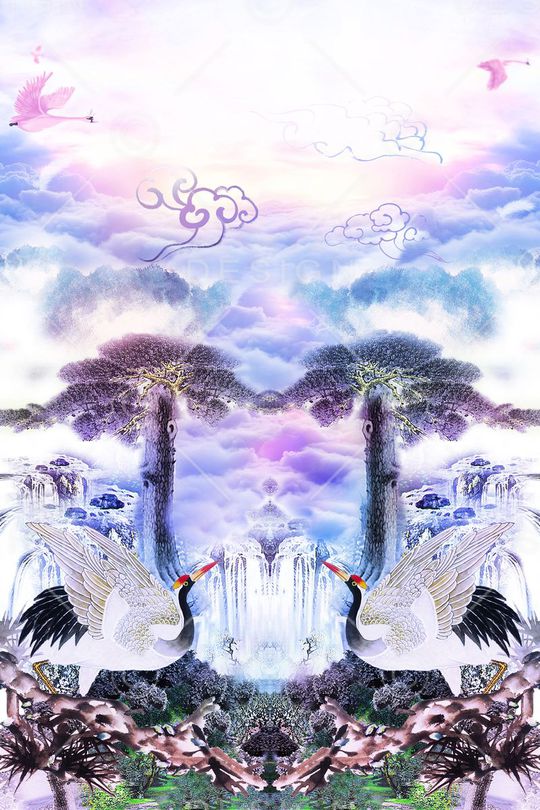 中国风印花华亿平台图片