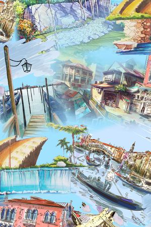 钢笔画印花华亿平台图片