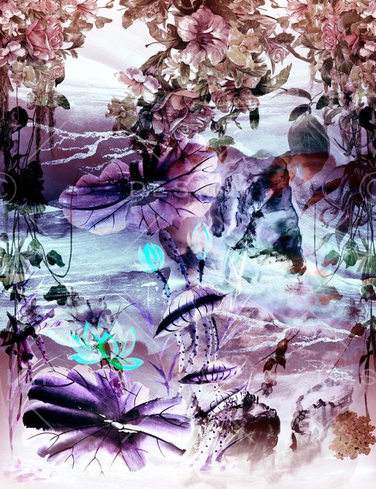 手绘印花华亿平台图片